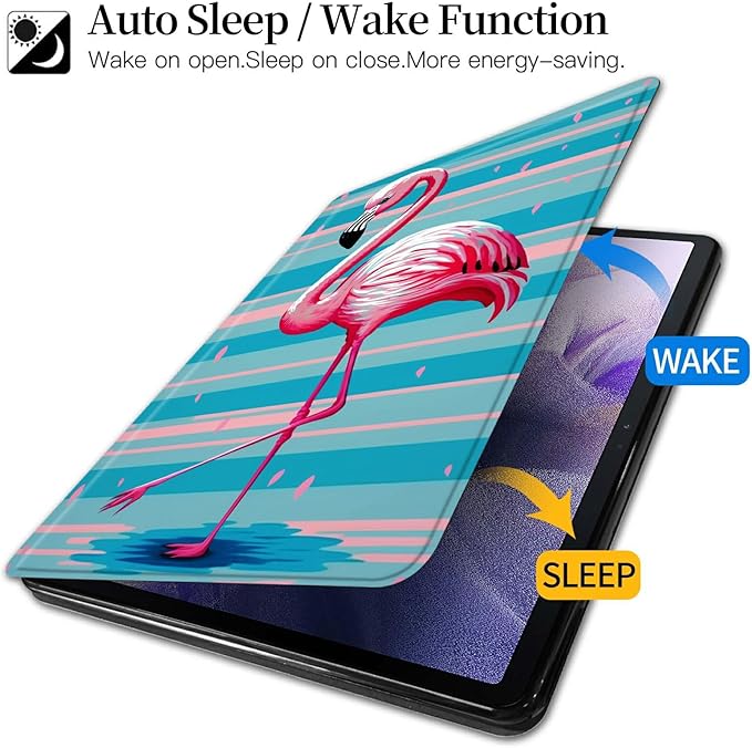 Case for iPad Pro 13 Inch Case M4(2024) Pink Flamingo Theme 360 Degree Rotating Stand Protective Cover with Auto Sleep/Wake