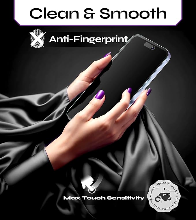 Defenslim for iPhone 17 Pro Max Privacy Screen Protector (2Pack) 6.9 Tempered Glass 9H Hardness Case Friendly Easy Auto-Dust &amp Privacy Protection SpyShield