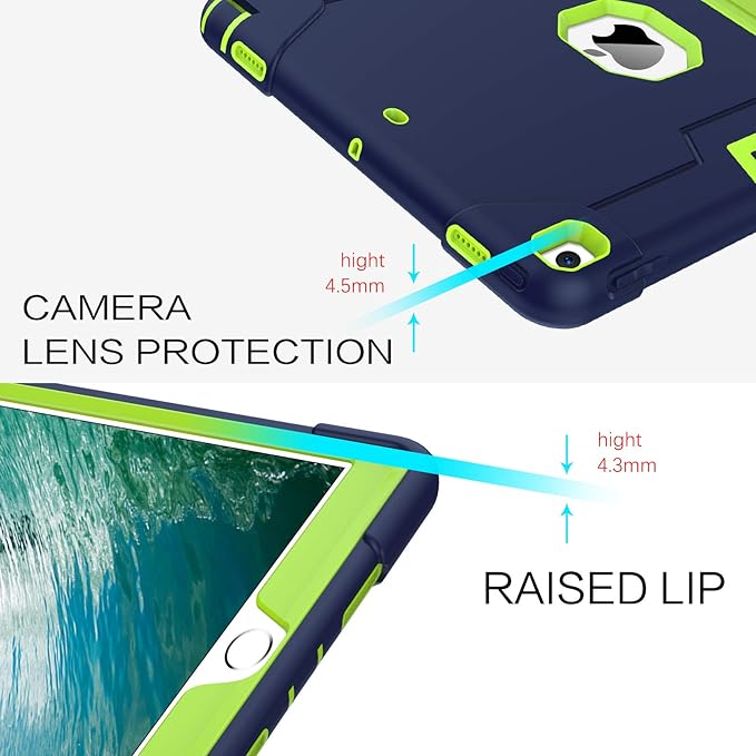 BENTOBEN for iPad Air 3 2019 Case iPad Pro 10.5 2017 Case 3 Layers Heavy Duty Rugged Shockproof Kickstand Sturdy Protective Tablet Cases for iPad Air 3rd Gen/iPad Pro 10.5 2017 Dark Blue/Green