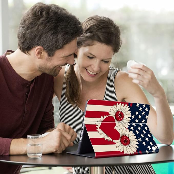 Patriotic USA Flag Daisy Heart