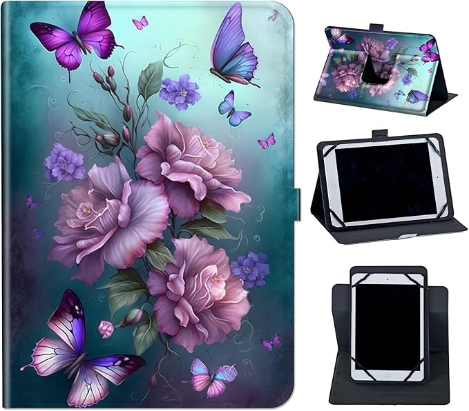 for Onn 11 Tablet Pro Case (2023 Model)Mxfdegf 360 Degree Rotating Stand and Magnetic Closure Case for Walmart Onn 11 Inch Pro (Model:100110027) 2023Pink Butterfly Flower