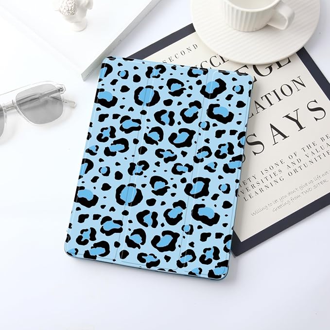 L-Blue Leopard Print