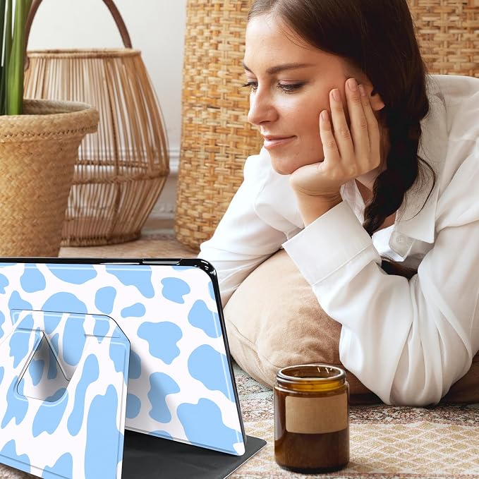 Blue Cow Print