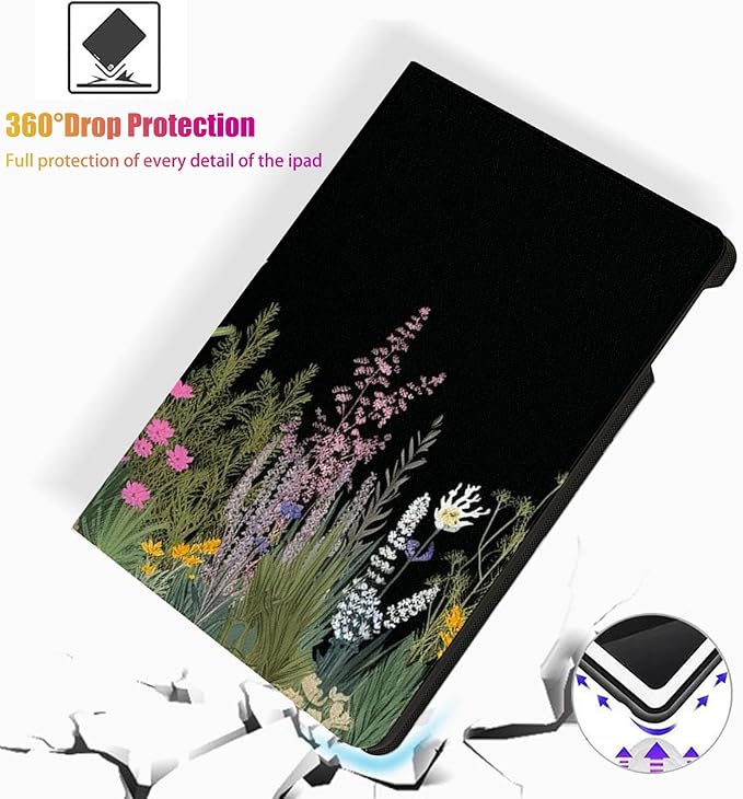 Case for iPad 10th Generation (2022) 10.9 Inch iPad CoverAutomatic Wake/SleepAdjustable Stand Protective Cover for Apple iPad 10.9 - Weeds