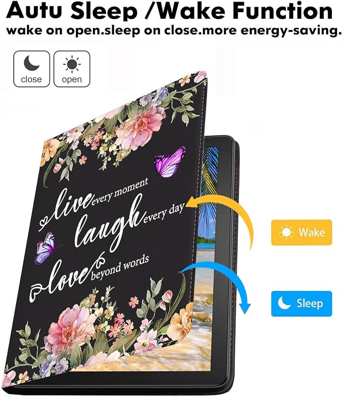 Floral Quote Live Laugh Love
