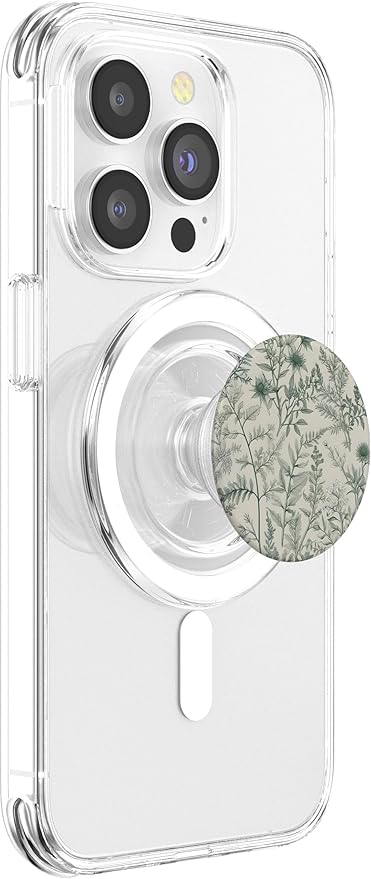 Sage Garden Green Floral PopSockets PopGrip for MagSafe