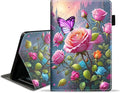 Case for Amazon Fire HD 10/HD 10 Plus Tablet 10.1 (13th/11th Generation 2023/2021 Release) Slim PU Leather Cover with Card Slot &amp Auto Wake/Sleep Flower Butterfly