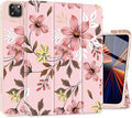 Mektron for iPad Pro M2 11-inch 4th/ 3rd/ 2nd/ 1st Gen Case 2022 2021 2020 2018 with Pencil Holder Tablet Cover with Soft TPU Back Cover for 11 inch iPad Pro Floral C293