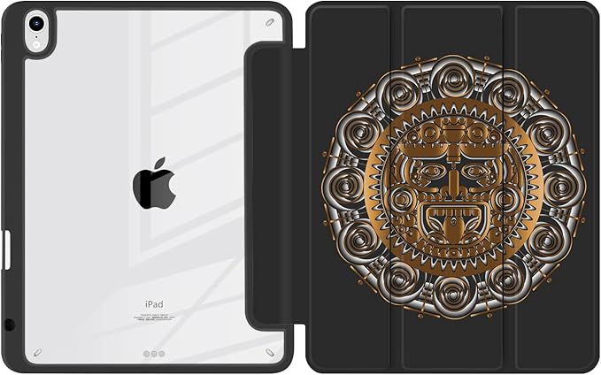 Batianda Hybrid Case for iPad Air 2022 (5th Generation M1 Chip) / iPad Air 4th 2020 10.9 inch [Built-in Pencil Holder] Shockproof Cover with Clear Back Shell TPU BumperSun god