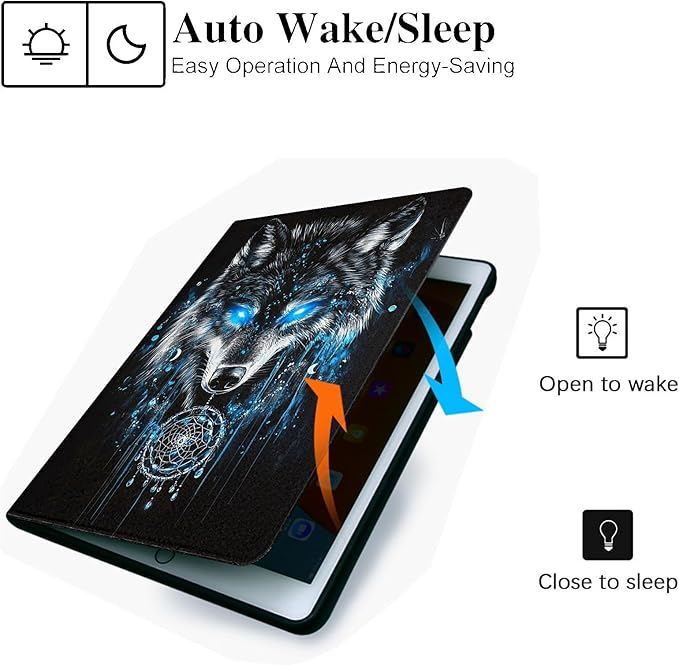 Case for iPad Air 3/Pro Generation (2019/2017) 10.5 Inch iPad CoverAutomatic Wake/SleepAdjustable Stand Protective Cover for Apple iPad 10.5 - Dreamcatcher Wolf