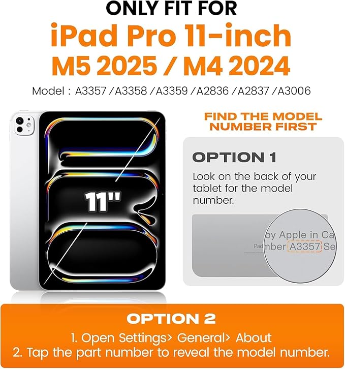 TSQQST Case for iPad Pro 11 Inch M5 2025/ M4 2024 Heavy Duty Rugged Shockproof Proective Case with Screen Protector Shoulder Strap Pencil Holder 360° Rotating Handle Stand Navyblue Lime