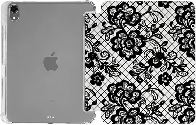 Black lace floral Graphic Aesthetic
