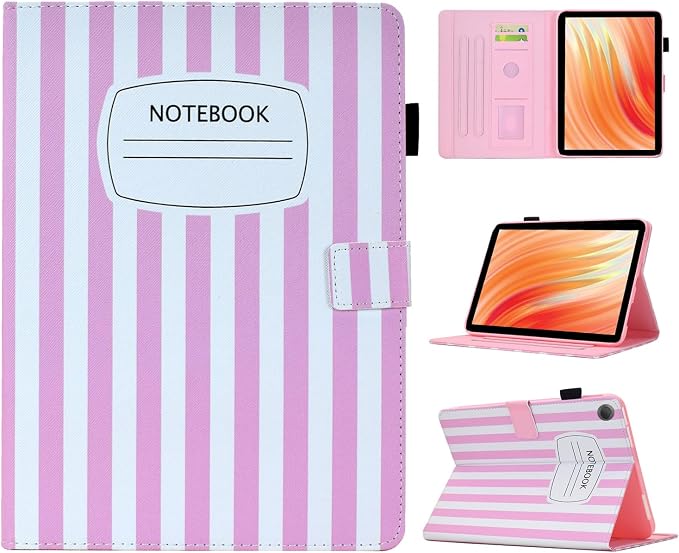 Pink Striped NoteBook
