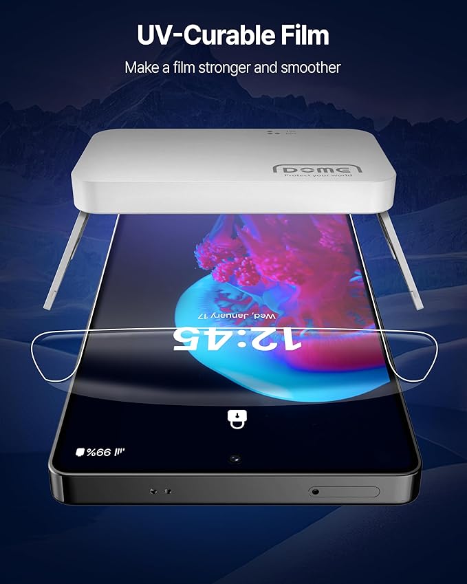DOME GLASS Whitestone DOME UV GEN Film for Samsung Galaxy S25 Ultra [Glass-Like Film] Screen Protector Series [2pack]