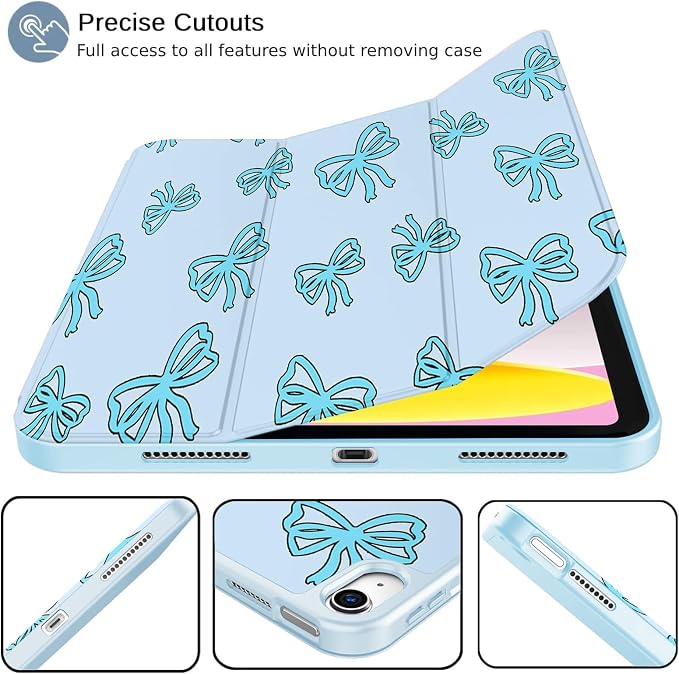 Light Blue-Blue Bow