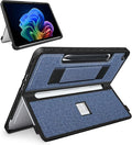 Protective Case for Microsoft Surface Pro 12 inch 2025 | Fall-Resistant Cover with Hand Strap | Compatible with Built-in Kickstand &amp Magnetic Slim Pen Storage &amp Type Cover Keyboard |Navy Blue