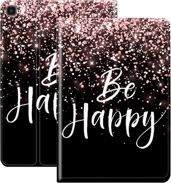 Rose Gold Glitter Black Be Happy