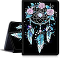 DIGTIALLL Case for Amazon Kindle Fire Max 11 Case (13th Generation 2023 Release) 11 PU Leather Smart Protective Cover with Auto Sleep/WakeDreamcatcher Pink Roses