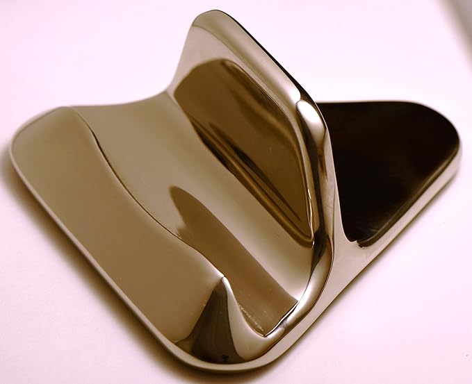 TrueGem Cell Phone or Tablet Stand. 1/2 lb. of Stainless Steel. iPhone ipad Cellphone Mobile Phone Holder for Desk.