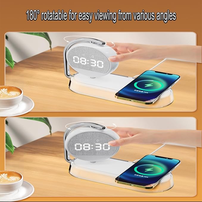 Multi Functional Alarm Clock W001 White