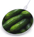 Green Cucumber Pickles Phone Charger Magnetic Charging Pad Anti-Slip with USB Cable