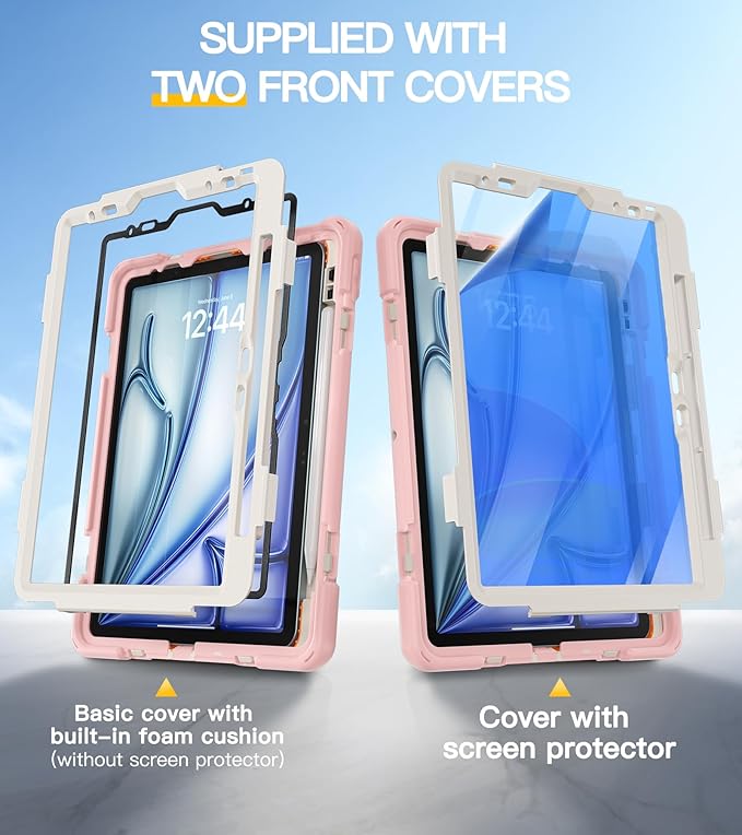 BRAECN Case for iPad Air 11 inch 2026(M4) 2025(M3) 2024(M2)iPad Pro 11 inch(4th/3rd/2nd/1st)&amp Air 10.9(5th/4th) Protective with Pencil Holder Screen Protector 360°Rotating Stand Handle Full Body
