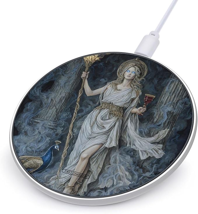Greek Mythology Hecate Goddess Phone Charger Magnetic Charging Pad Anti-Slip with USB Cable