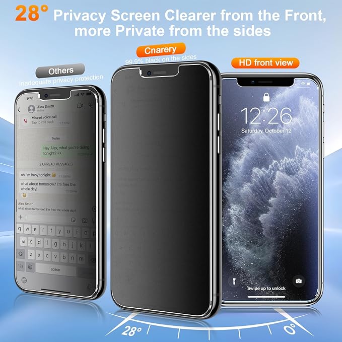 2 Pack matte privacy Screen Protector for iPhone 11 pro max/xs max -ccc