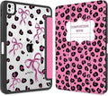 Mektron Case for M5/ M4 iPad Pro 11 inch 2025/2024 with Pencil Holder Compatible Models: A3357/A3358/A3359/A2836/A2837/A3006 Shockproof Cover Clear Shell Composition Book-Bows