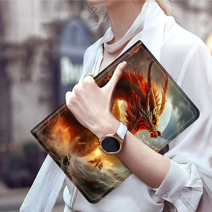 Case for All-New Amazon Fire HD 10 Tablet (13th Generation 2023 Release)Slim PU Leather Smart Cases Covers with Auto Wake/Sleep for Amazon Kindle Fire 10.1 inch TabletRoaring Dragon King