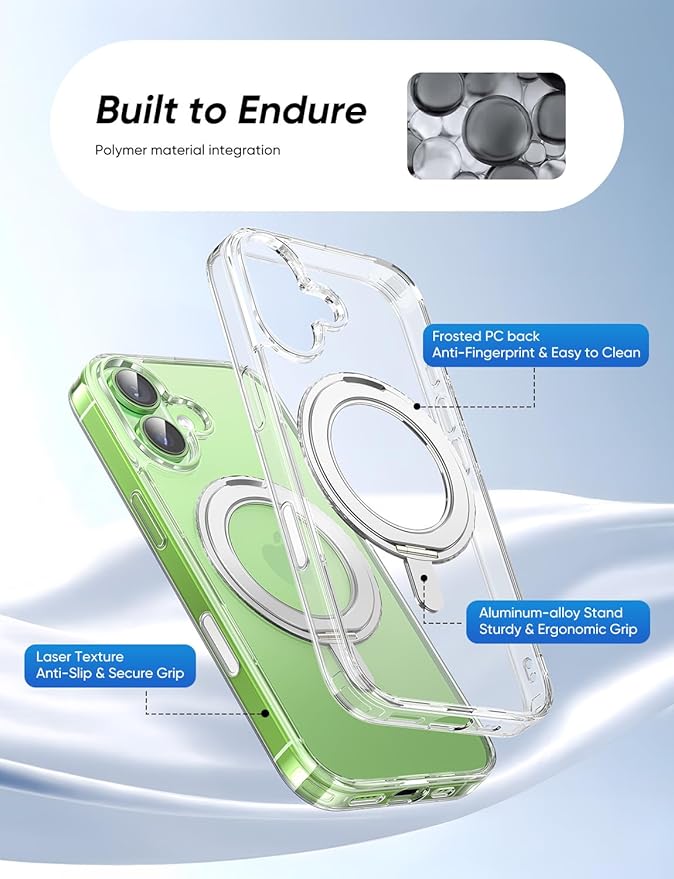 MAGIC JOHN for iPhone 17 Case [Camera Control Button] [Compatible with MagSafe] Scratch-Resistant Cover Military-Grade Shockproof Magnetic Phone Case for iPhone 17 Clear