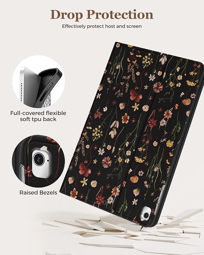 Black Retro Flower