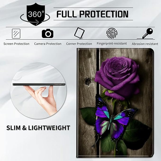 Purple Rose and Butterflies