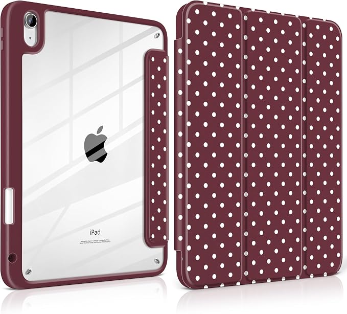 Burgundy white dot