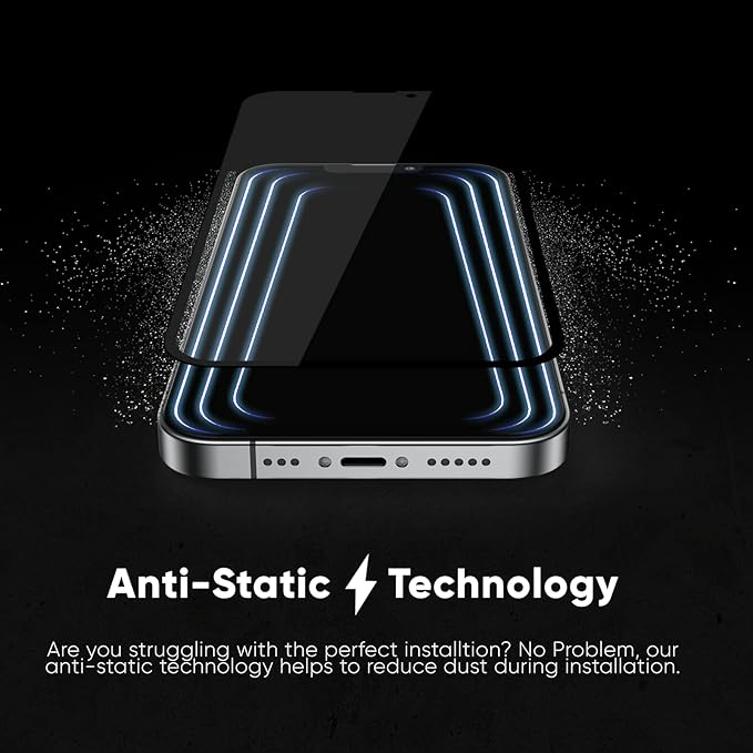 FLOLAB for iPhone 14 Pro Max Privacy Screen Protector is the Best iPhone Tempered Glass that Protects your Privacy - Durable Smooth as Butter and Easy to Install Guaranteed. (Anti Dust)