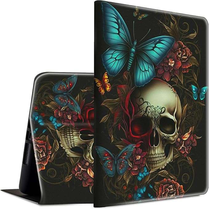 Blue Butterfly Skull