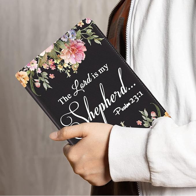 Floral Quote Bible Verse Psalm 23:1