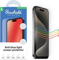 Ocushield Anti Blue Light Tempered Glass Screen Protector for iPhone 15 Pro Max (6.7) - Protect Your Eyes Reduce Migraines &amp Improve Sleep