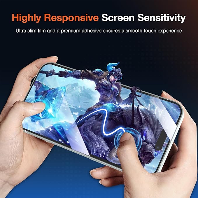 2 Pack Privacy Screen Protector for iPhone 15 9H+ Tempered Glass Anti Spy Private Film Easy Installation Auto Alignment Dust Removal Military-Grade Protection Bubble-Free