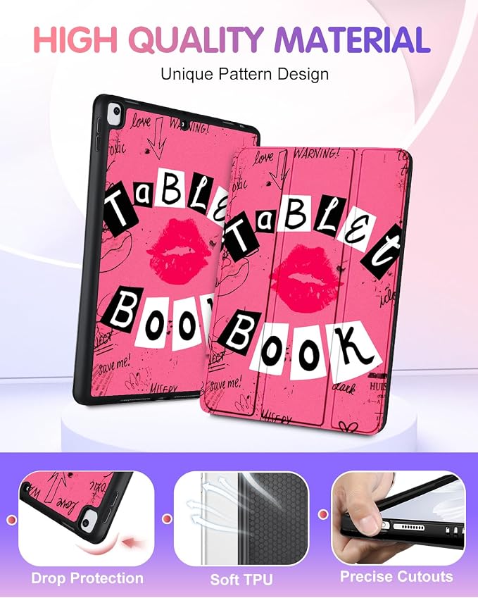 6-for iPad 9/8/7th-Lips Book