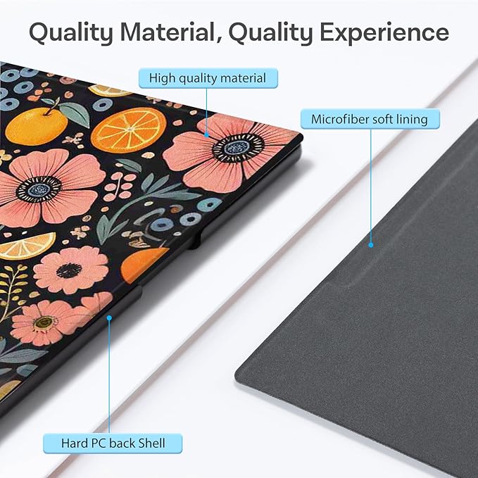 CoBak Case for Remarkable 2 Paper Tablet - Lightweight and Hard Back Shell Protective Book Folio Cover with Built-in Pen Holder - Only for 10.3 2020 Released (Little Joys)