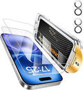UNBREAKcable 2+2 Pack for iPhone 16 Screen Protector &amp Lens Protector [Military-Grade] [99% HD Clear] [Easy Install] 9H+ Shatterproof Tempered GlassBubble-Free &amp Anti-FingerprintCase Friendl