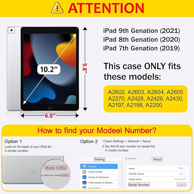 for iPad 9th Generation with Pencil Holder iPad 8th/7th Gen Case 10.2-inch [Built in Pencil Holder] Trifold Stand Auto Wake/Sleep Clear TPU Protection Back Cover Rainbow Unicorn