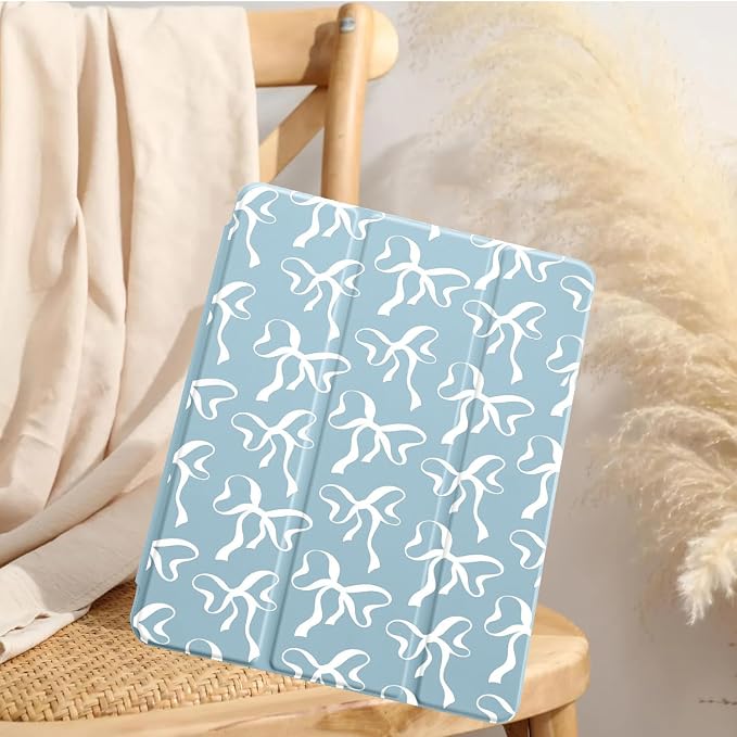 Blue white bow 029