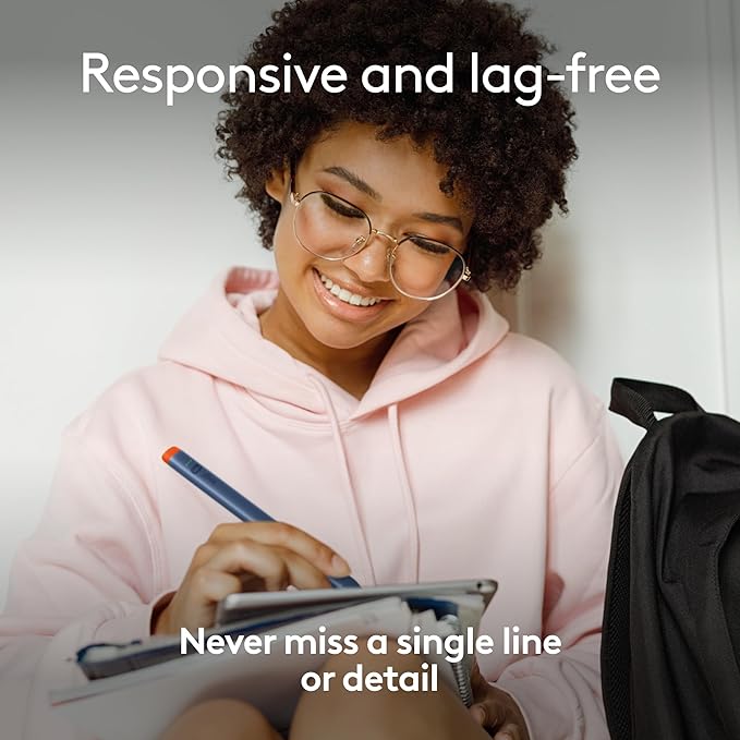 Logitech Crayon Digital Pencil for iPad (iPad Models with USB-C Ports) Featuring Apple Pencil Technology Anti-roll Design and Dynamic smart tip.