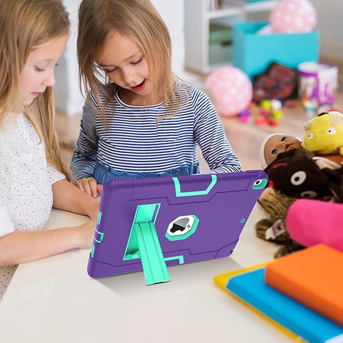 BENTOBEN for iPad Air 3 2019 Case iPad Pro 10.5 2017 Case 3 Layers Heavy Duty Rugged Shockproof Kickstand Sturdy Protective Tablet Cover for iPad Air 3rd Gen/iPad Pro 10.5 2017 Purple/Green