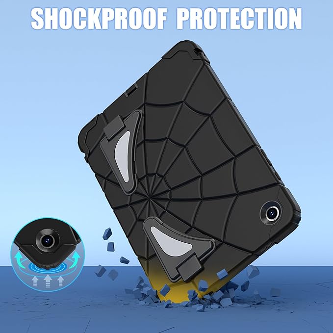Compatible with Samsung Galaxy Tab A9 Plus 11 inch (SM-X216B)(2023) Tablet CaseLightweight Shockproof Rugged Protective Cover with Kickstand for Kids Children Boys Babies Black