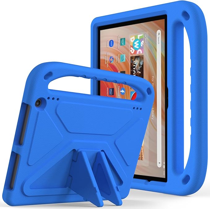 Dteck Kids Case for Fire HD 10 &amp HD 10 Plus Tablet(13th/11th Generation 2023/2021 Release)Lightweight Shockproof Kid-Proof Cover with Handle Stand for Kindle Fire HD 10 Kids Tablet 2023 2021 Bl