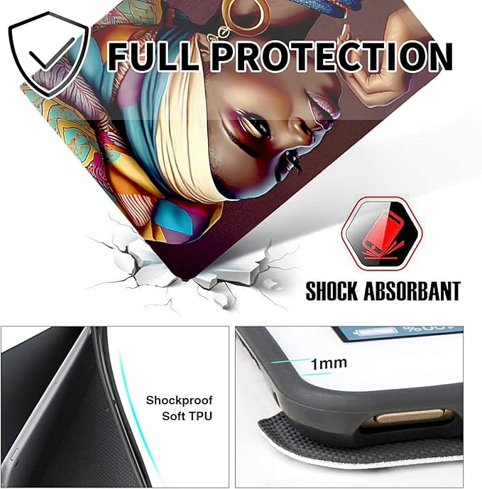for Fire HD 10 &amp 10 Plus Tablet Case (11th Generation 2021 Release) Case with Pen Holder &amp Auto Wake/Sleepd Shockproof Stand Protective Cover for HD 10 2021 TabletAfrican Women