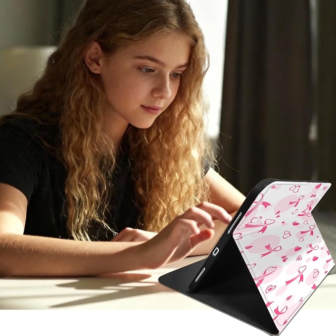 White&Pink Heart Ribbon